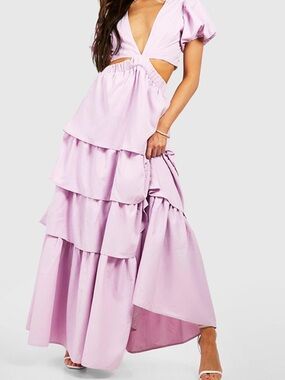 Lavender Tiered Dress | Wedding Guest Dress